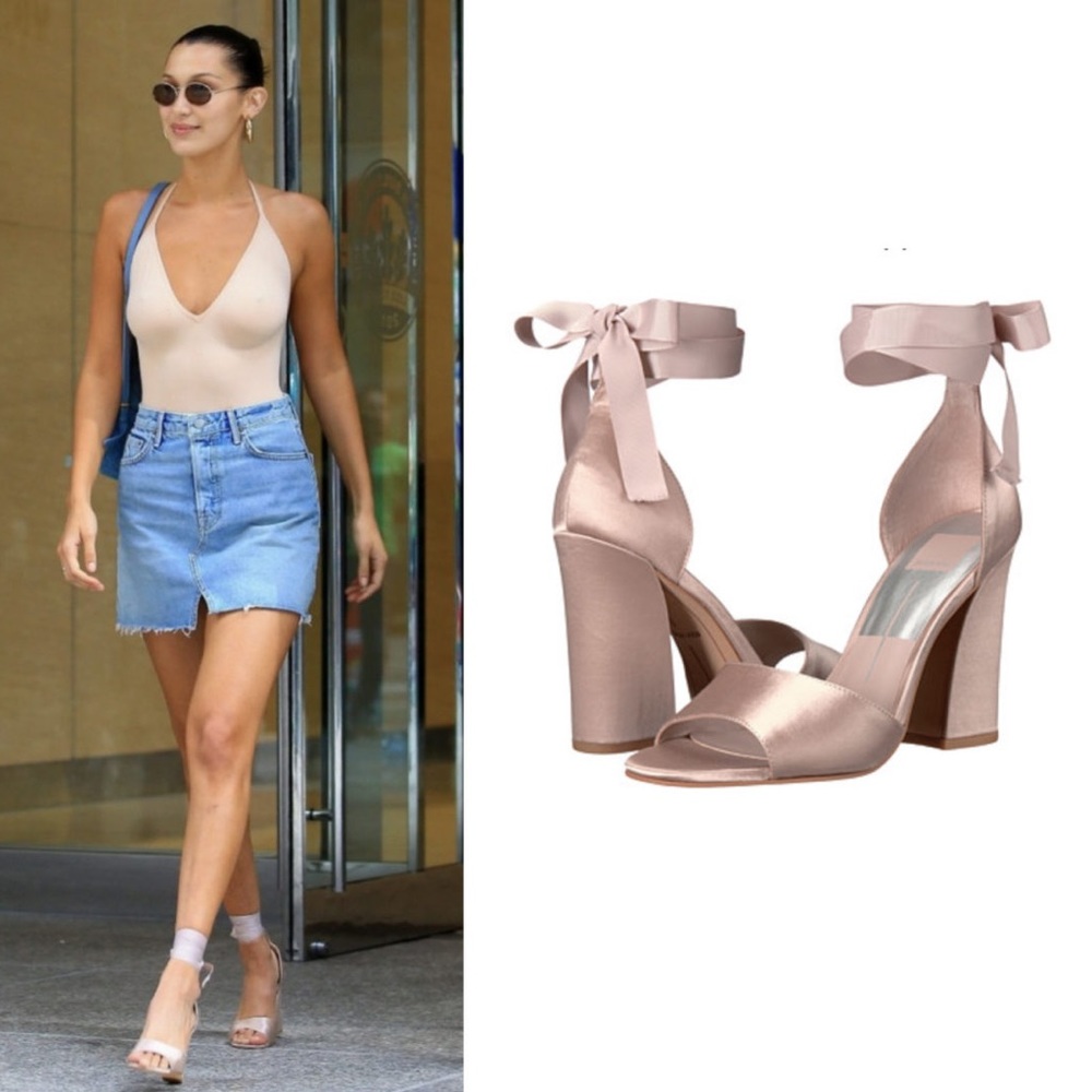 SOLD! NWT Dolce Vita Satin Rose Block Heels👡 - Picture 8 of 8